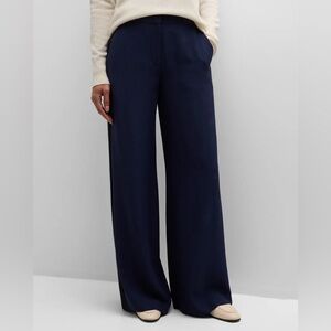 La Ligne Navy Wide-Leg Women's Pants